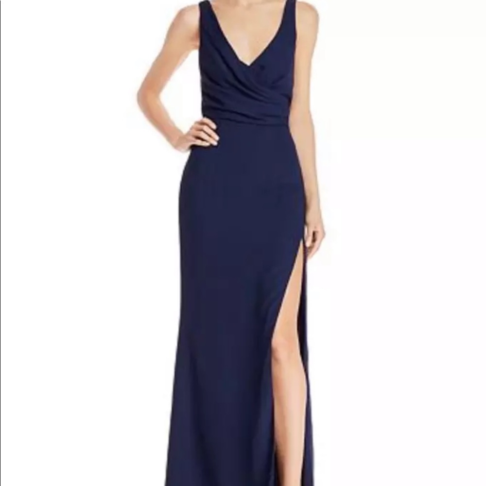 Fame and Partners maxi dress with leg opening